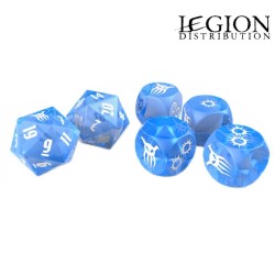 MUH051749_Achtung! Cthulhu - Set de dés bleus Blauer Kristall