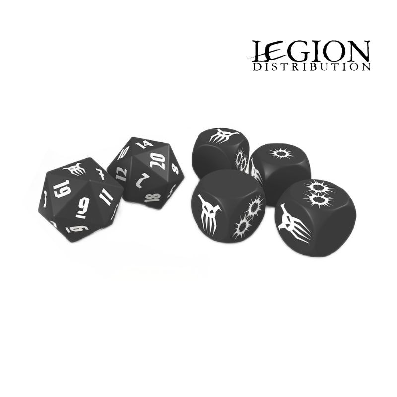 MUH051748_Achtung! Cthulhu 2D20 - Set de dés noirs Black Sun