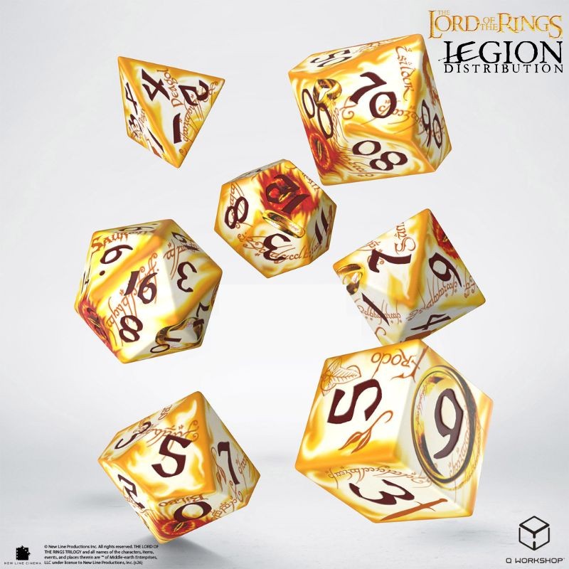 LOTR/190166/SWSP/RINA_The Lord of the Rings - Porteur de l'Anneau – Set de dés Full Art - Éclat du Feu Blanc
