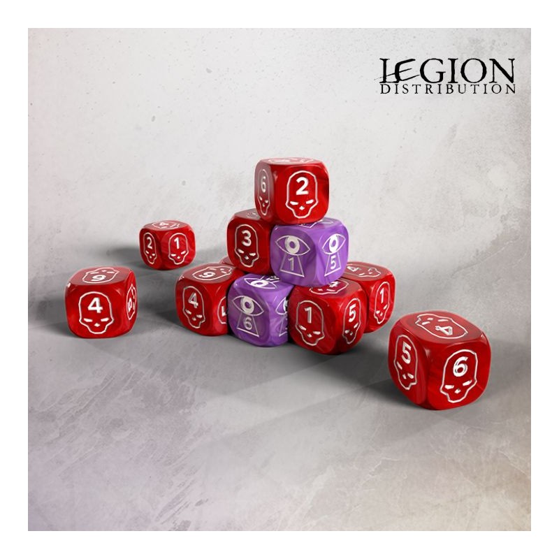 OPR_GEN_A_010_Grimdark Future - One Page Rules 16mm Wound & Spell Dice Set (10)