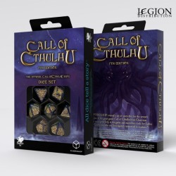Préco - Set de Dés L'Appel de Cthulhu - 7e Édition Bleu-vert & Or
