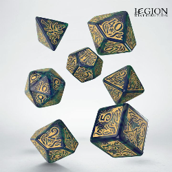 SCTR22_Set de Dés L'Appel de Cthulhu - 7e Édition Bleu-vert & Or