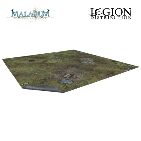 BSTXX037_Maladum - Forsaken Plain Gaming Mat 2x2 (Grid)