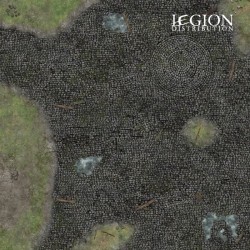 Battle Systems - Maladum – Tapis Cobbled Outskirts quadrillé 60 x 60 cm