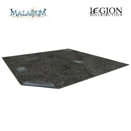 BSTXX028_Maladum - Cobbled Plaza Gaming Mat 2x2