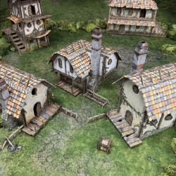Battle Systems - Maladum – Ingonsburn Citizen’s Quarter, 3 maisons
