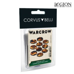 Warcrow – Socles scéniques Red Caps 30 mm | 10 socles