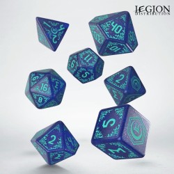Set de dés Shadow Scar bleu et turquoise | 7 dés
