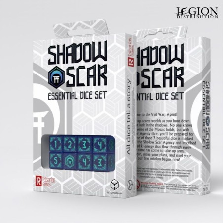 SSSC04-Set de Dés Essentiels Shadow Scar - Bleu & Turquoise