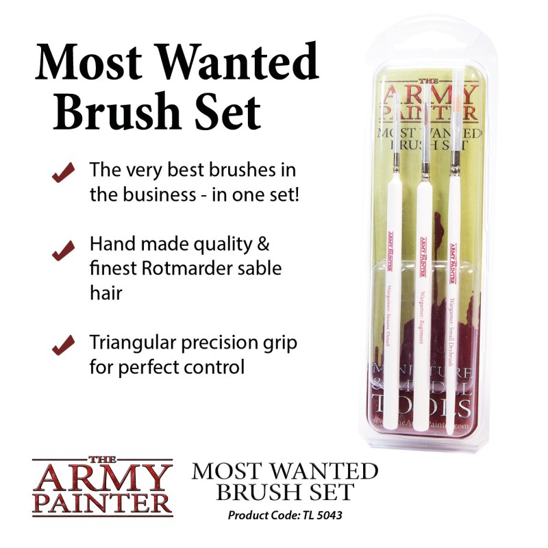 Army Painter - Pinceaux - Most Wanted Brush Set - TL5043